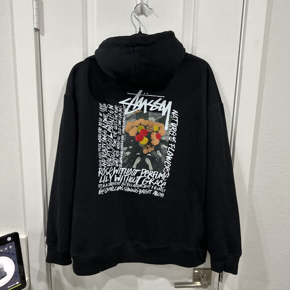 Stussy Camellias Pigment Dyed Tee 'Black'